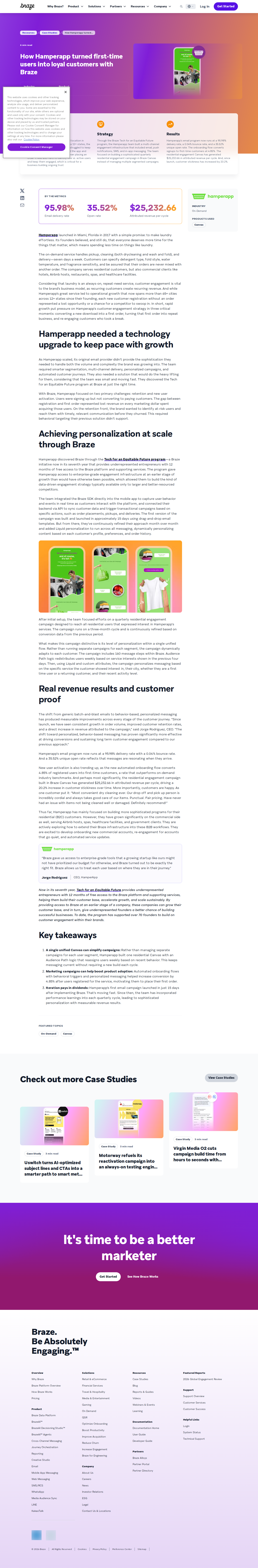 Screenshot of Braze x Hamperapp: From signups that never ordered to a revenue-generating engagement engine