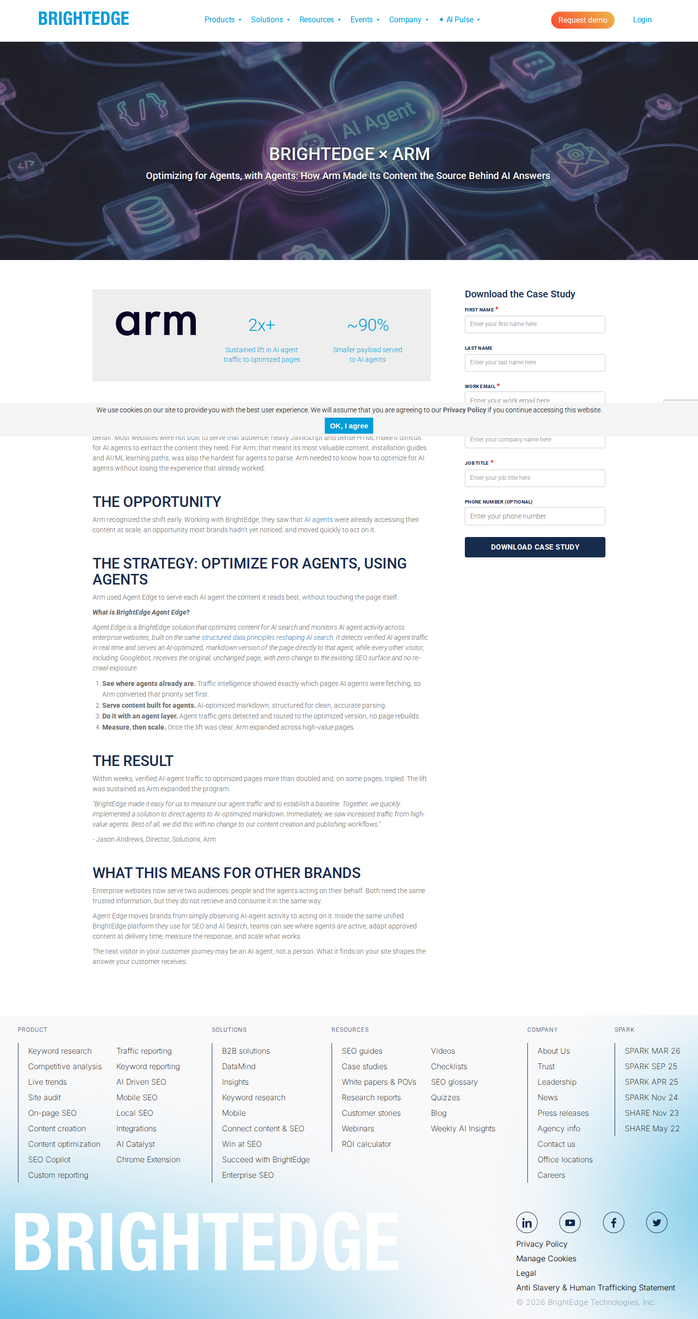 Screenshot of BrightEdge x Arm, Making Content the Source Behind AI Answers