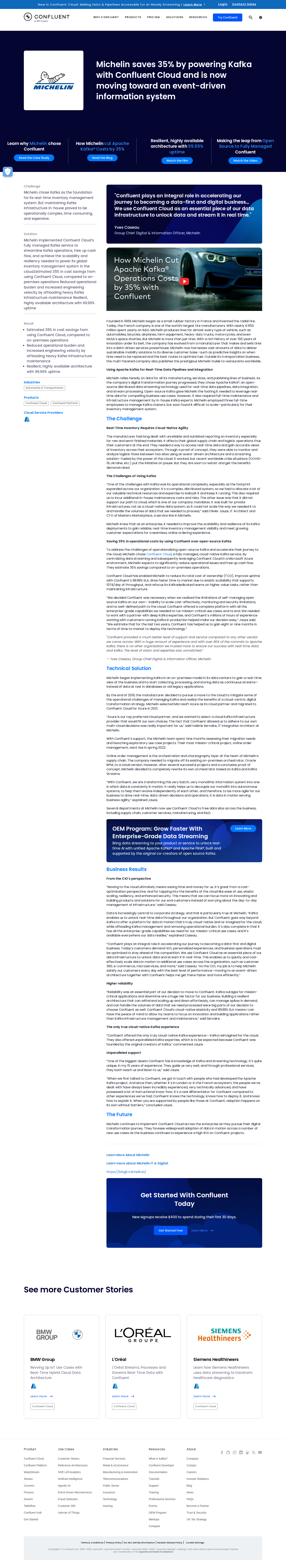Full screenshot of Confluent x Michelin, 35% Kafka cost cut on the path to cloud