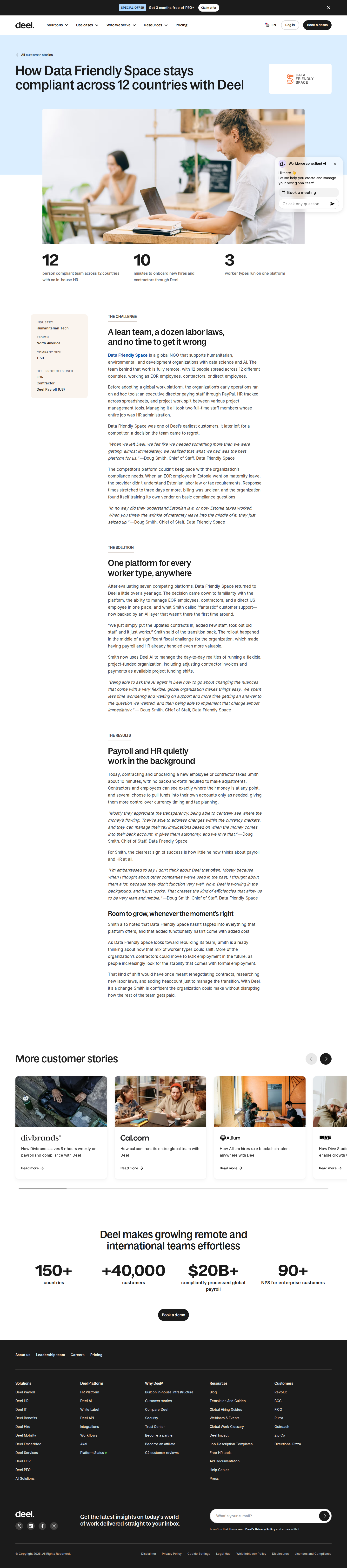 Screenshot of Deel x Data Friendly Space, returning after a painful detour to get compliance right across 12 countries