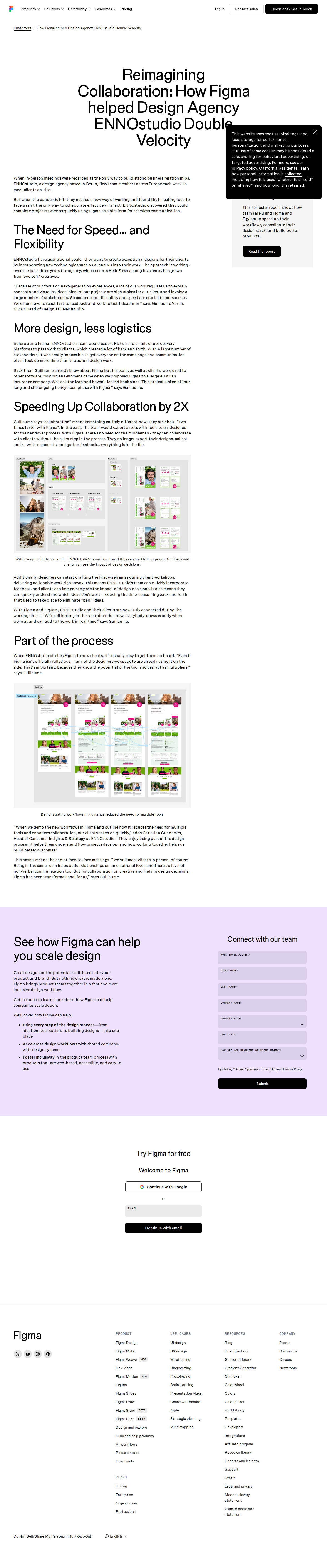 Screenshot of Figma x ENNOstudio, doubling design velocity through real-time collaboration