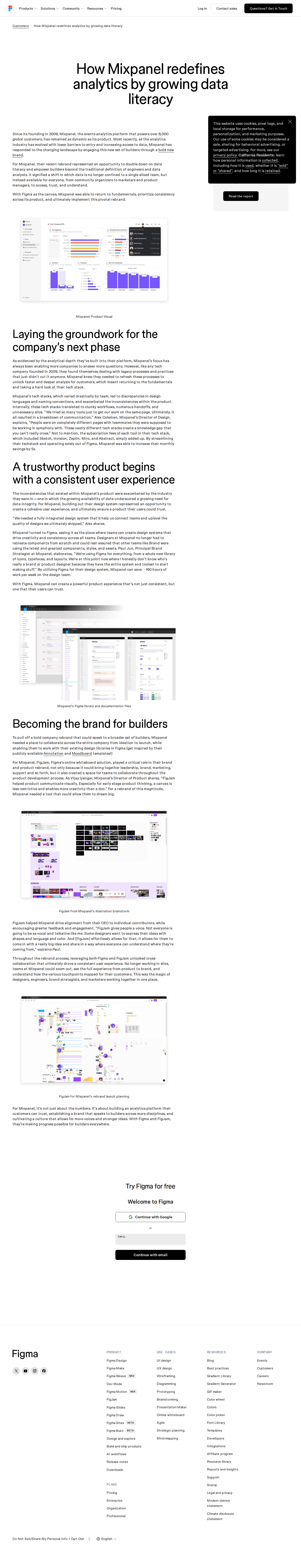 Screenshot of Figma x Mixpanel, one tool ends the design stack sprawl