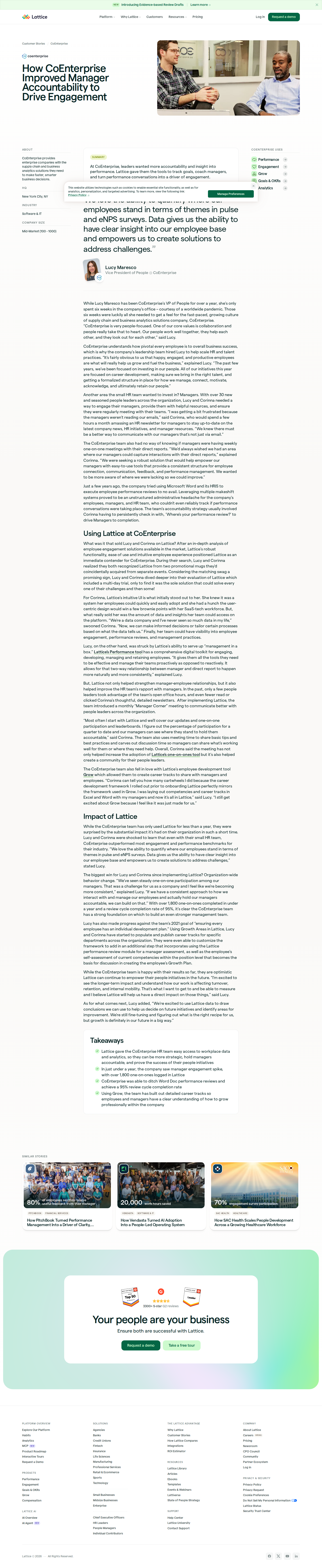 Screenshot of Lattice x CoEnterprise: From invisible managers to measurable accountability
