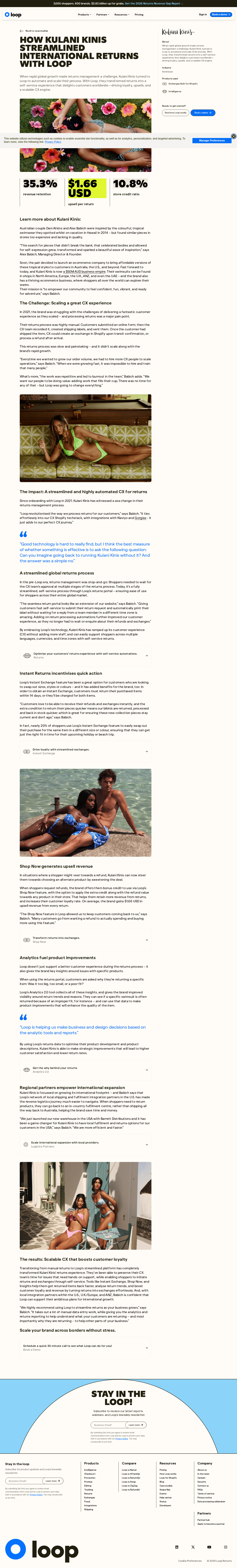 Screenshot of Loop x Kulani Kinis: From Manual Returns Chaos to Self-Service Scale