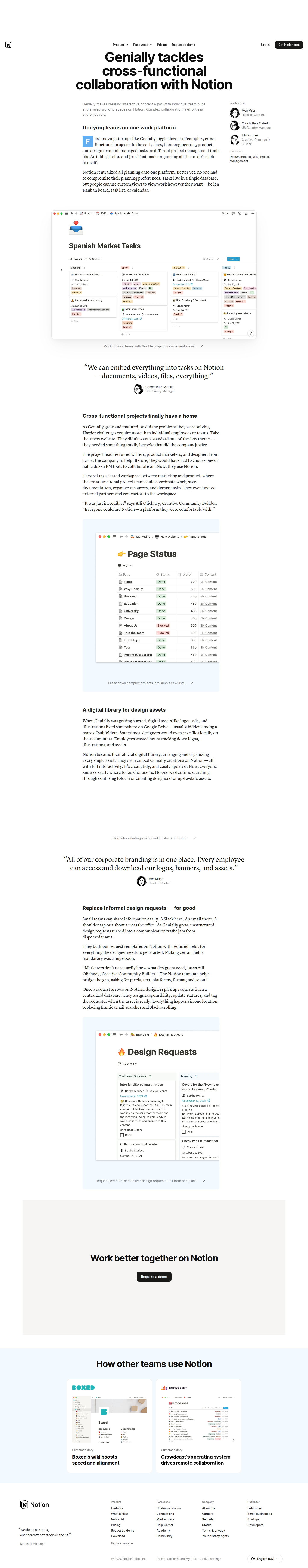 Screenshot of Notion x Genially, one platform ends the tool sprawl