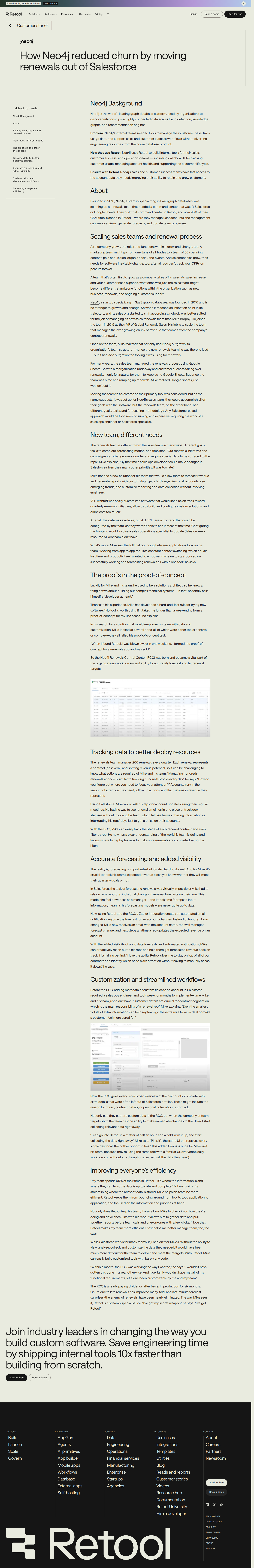Full screenshot of Retool x Neo4j: Building a renewals command center that Salesforce could not be